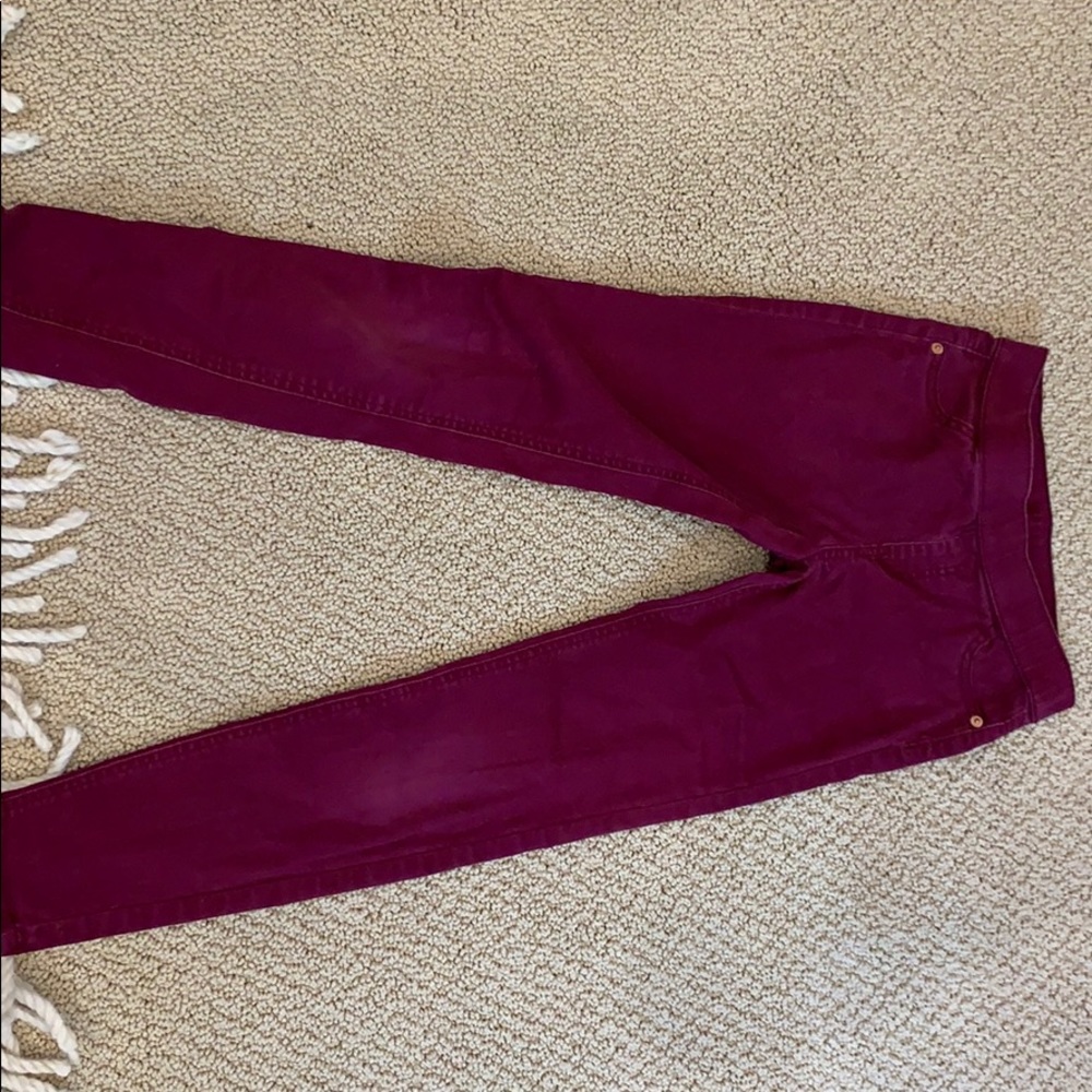 Justice girls maroon jeggings